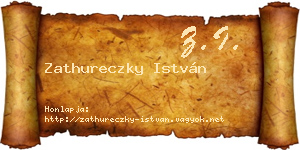 Zathureczky István névjegykártya