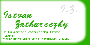 istvan zathureczky business card